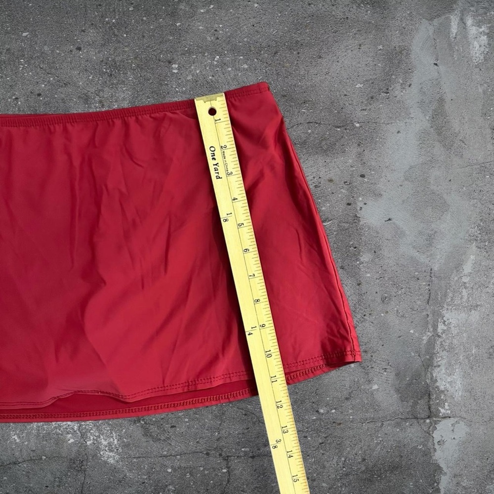 Athena swim skirt red modest swim bottom skort womens 12 - Picture 2 of 4